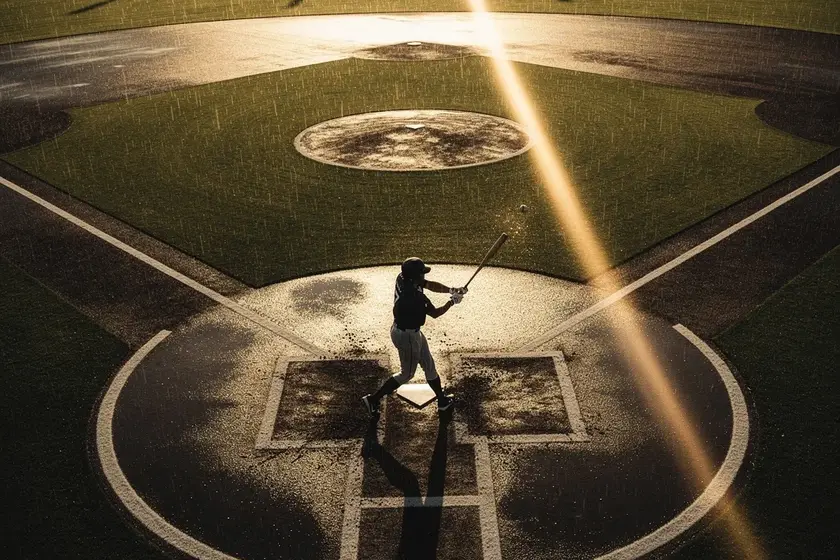 Cardinals prospect Joshua Baez at bat during spring training, a key name in the 2026 MLB Playoff Pic