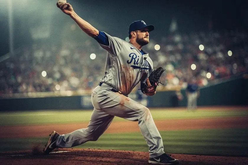 St. Louis Cardinals pitcher Dustin May delivering a pitch during 2026 spring training debut
