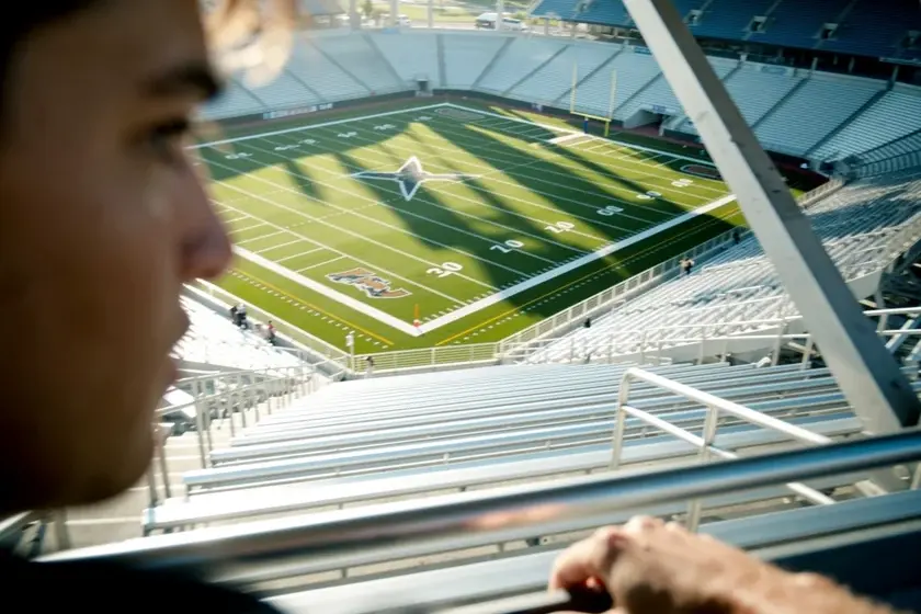 St. Louis Cardinals pitcher Michael McGreevy delivering in a spring training start at Busch Stadium