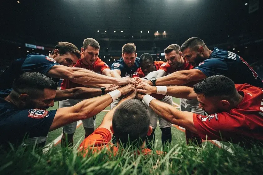 Cleveland Guardians players warming up during spring training game against the Chicago White Sox in