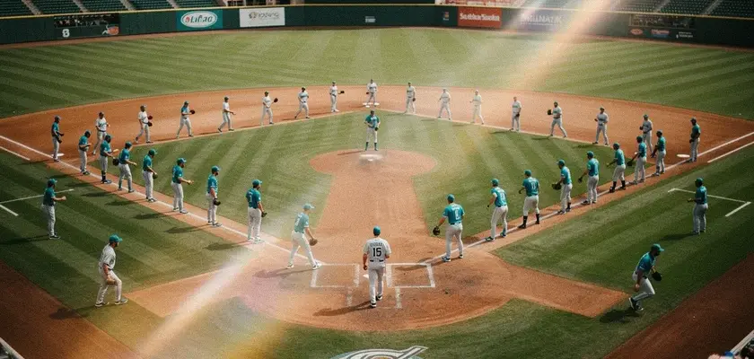 San Francisco Giants top prospects warming up at Scottsdale Stadium for 2026 Spring Breakout game