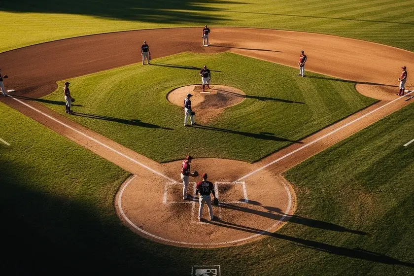 Kansas City Royals infield during spring training with Bobby Witt Jr. at shortstop, illustrating the