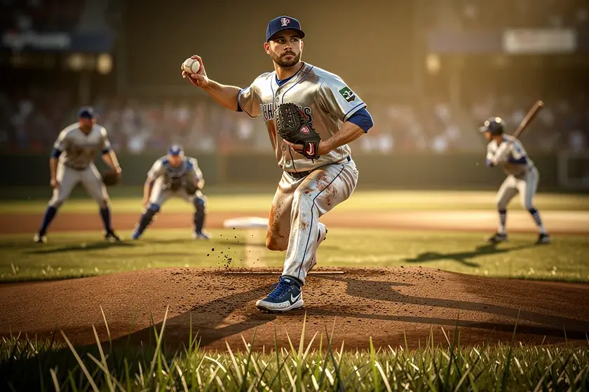 Logan Webb pitching for Team USA in the 2026 World Baseball Classic, representing the early MLB Play