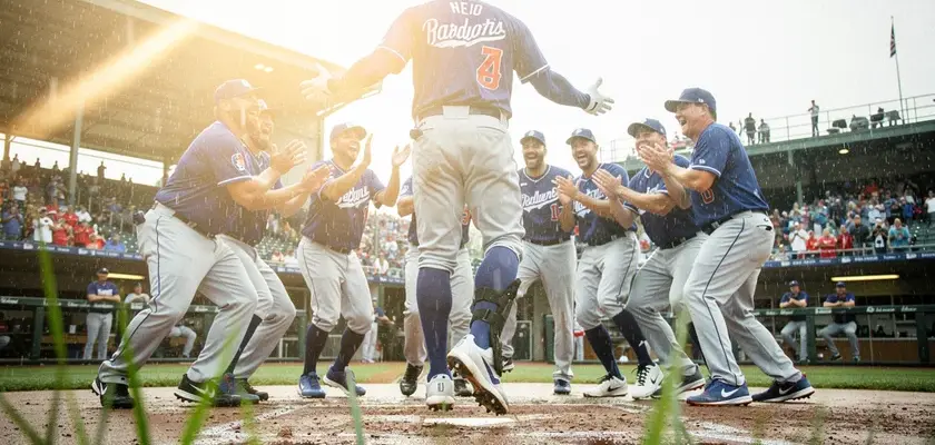 Ronald Acuna Jr. leading Team Venezuela dugout dance before 2026 World Baseball Classic game in Miam