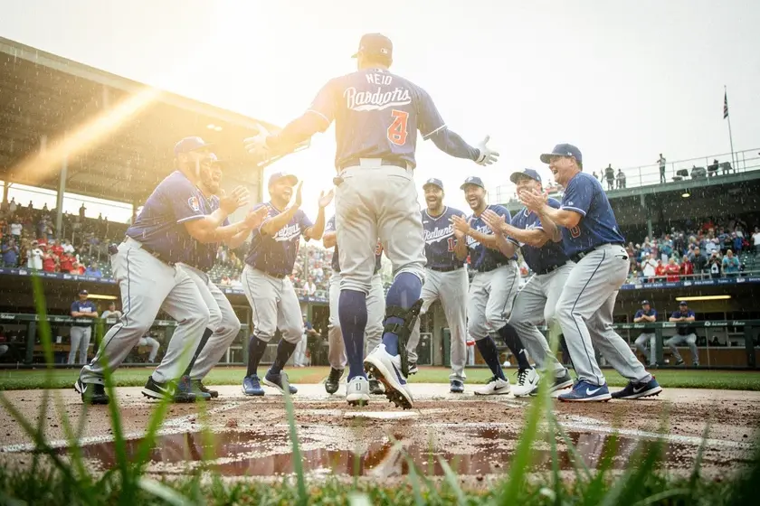 Ronald Acuna Jr. leading Team Venezuela dugout dance before 2026 World Baseball Classic game in Miam