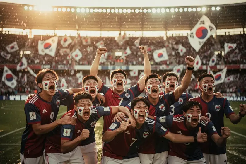 Houston Astros infielder Shay Whitcomb in fielding stance representing Korea in the 2026 World Baseb