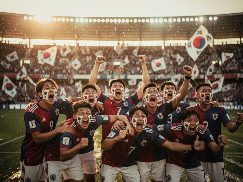 Houston Astros infielder Shay Whitcomb in fielding stance representing Korea in the 2026 World Baseb