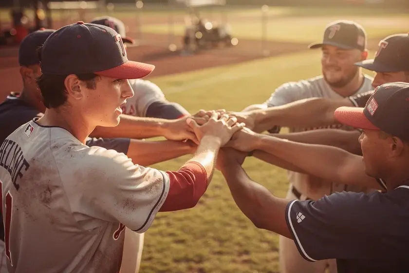 Minnesota Twins prospect Luke Keaschall taking outfield position during 2026 spring training camp