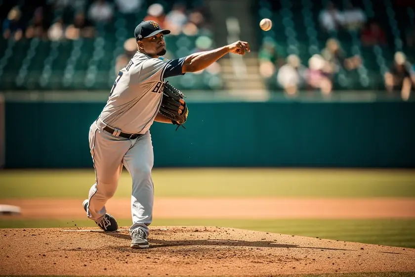Philadelphia Phillies pitcher Zack Wheeler delivering a pitch during a spring training game at sprin
